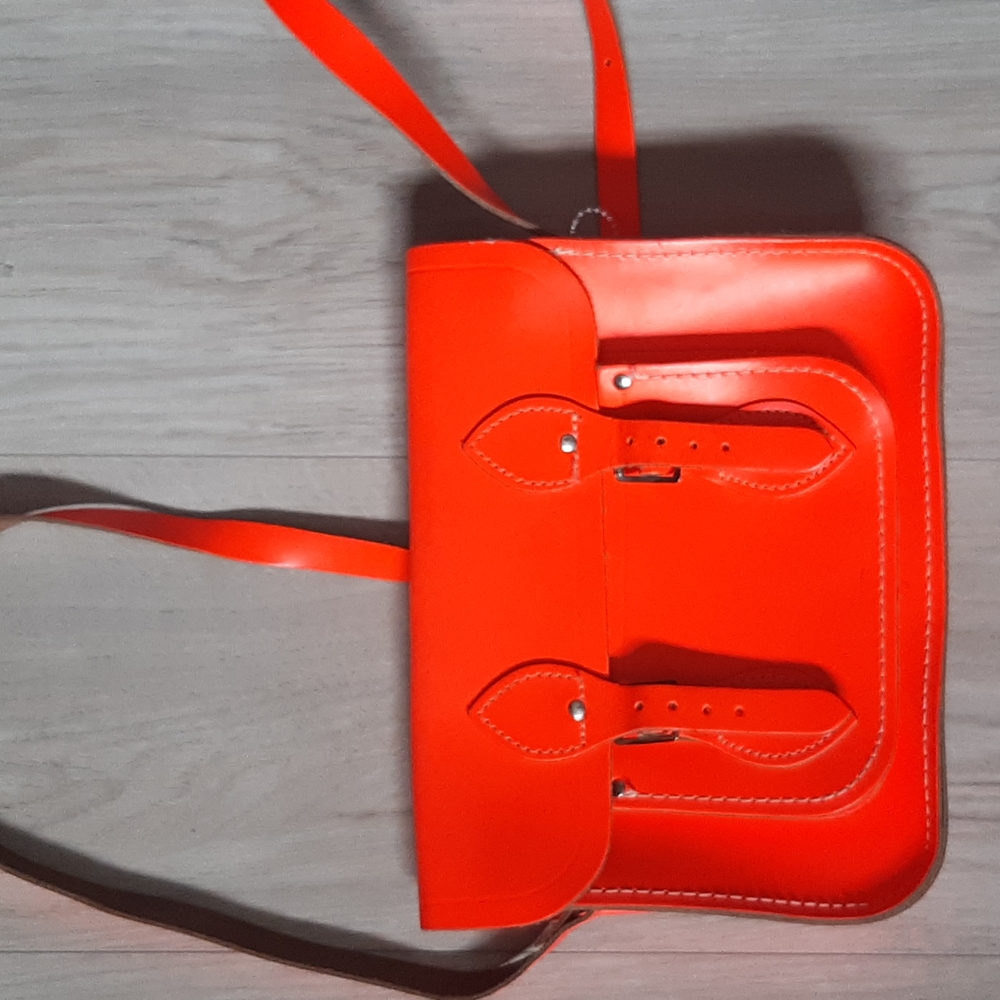 COPY - Cambridge Satchel company neon orange purse